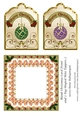 Blank Christmas Card Front and 2 Tag Shaped Mini Toppers 7