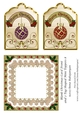 Blank Christmas Card Front and 2 Tag Shaped Mini Toppers 8