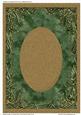 Glitter Green & Gold Plain Card Base with Oval