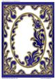 Nocturne Blue Gold Glitter Plain Card