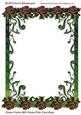 Green Frame with Roses Plain Card Base