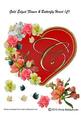 Gold Edged Flower & Butterfly Heart (C)