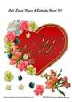 Gold Edged Flower & Butterfly Heart (H)