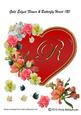 Gold Edged Flower & Butterfly Heart (R)
