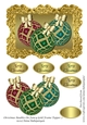 Christmas Baubles On Fancy Gold Frame Topper 2