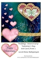 Wedding Anniversary Valentines Day 8x8 Card Front 2