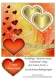 Wedding Anniversary Valentines Day 8x8 Card Front 3