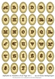 Alphabet & Numbers Oval Tags Set 1