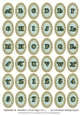 Alphabet & Numbers Oval Tags Set 3