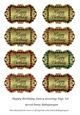Happy Birthday Fancy Greeting Tags Set