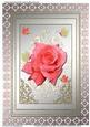 Framed Beautiful Rose with Ornaments & Butterflies (silver)