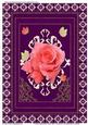 Framed Beautiful Rose with Ornaments & Butterflies (violet)