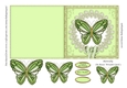 Butterfly On Roses Wreath Card 2