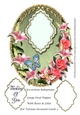 Large Oval Topper With Roses & Lilies For Various Occasion Cards 2