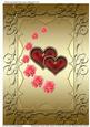 Embossed Frame with Hearts & Roses Anniversary Wedding Card