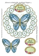 Flowers & Butterfly Scalloped Topper 3