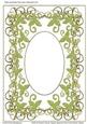 Swirls & Flowers Frame/ Topper/ Aperture/card Front (gy)
