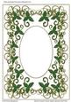 Swirls & Flowers Frame/ Topper/ Aperture/ Card Front (green)