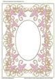 Swirls & Flowers Frame/ Topper/ Aperture/ Card Front (pink)