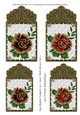 Tag Shaped Toppers in 2 Sizes With Flower Set 1