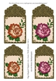 Tag Shaped Toppers in 2 Sizes With Flower Set 2