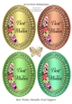 Best Wishes Metallic Oval Toppers