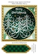 Christmas Large Square Card Front With 3 Christmas Trees 4
