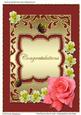 Pink Rose & Lilies on Gold Congratulations Card (red)