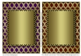 Two Blank Card Fronts With Fancy Trellis Background Set 3