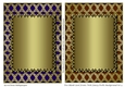 Two Blank Card Fronts With Fancy Trellis Background Set 4