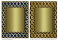 Two Blank Card Fronts With Fancy Trellis Background Set 5