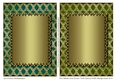 Two Blank Card Fronts With Fancy Trellis Background Set 8