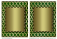 Two Blank Card Fronts With Fancy Trellis Background Set 10
