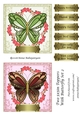 Two 5x5in Toppers With Butterfly Set 2