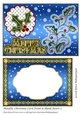 Metallic Christmas Card Front & Blank Insert 3