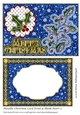 Metallic Christmas Card Front & Blank Insert 5