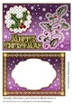 Metallic Christmas Card Front & Blank Insert 6