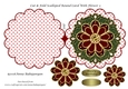 Cut & Fold Scalloped Round Card With Flower 3