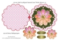Cut & Fold Scalloped Round Card With Flower 10