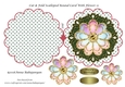Cut & Fold Scalloped Round Card With Flower 11