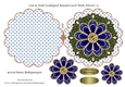 Cut & Fold Scalloped Round Card With Flower 12