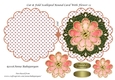 Cut & Fold Scalloped Round Card With Flower 13