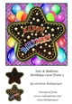 Star & Balloons Birthday Card Front 2