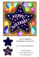 Star & Balloons Birthday Card Front 3