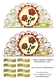 2 Half Scalloped Toppers With Flowers Set 1