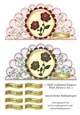 2 Half Scalloped Toppers With Flowers Set 2