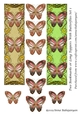 Two Bookmarks or Long Toppers With Butterflies Set 1