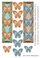 Two Bookmarks or Long Toppers With Butterflies Set 4