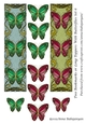 Two Bookmarks or Long Toppers With Butterflies Set 6