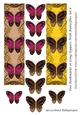 Two Bookmarks or Long Toppers With Butterflies Set 8